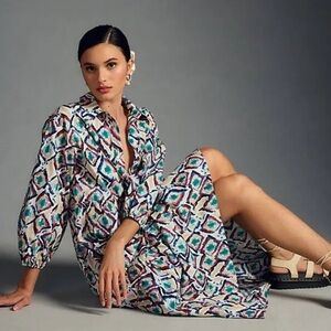 The Bettina Tiered Shirt Dress - Maeve by Anthropologie - size XXSP